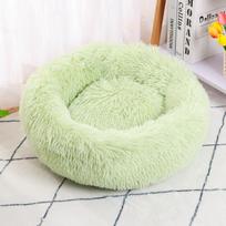 Jauki pliušinė katės lova - Apvali, pusiau uždara giliam miegui Diameter 40cm