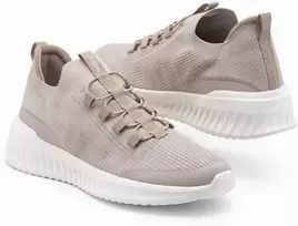 Sneakers Vyriški sportbačiai iki kulkšnių iš kombinuotų medžiagų - smėlio spalvos v6 om-foth-0127