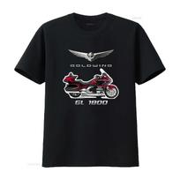 2018 2020 RAUDONAS JUODAS SPARNAS Didelis Goldwing Marškinėliai vintage Skalbtas Viršus Kasdienai Šiek tiek dizainerio drabužiai Minkštas L juoda