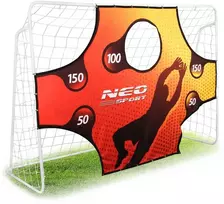 Futbolo vartai 245x155x80cm su taikinio kilimėliu, didelio dydžio, lauko futbolo vartai, vaikiški futbolo vartai