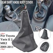 For Toyota Yaris II 2 MK2 2005-2011 Auto Car Manual Stick Shifter Knob Gear Shift Boot Cover Gaiter PU Leather
