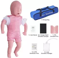 Kūdikių gaivinimo manekenas: Heimlicho, CPR pratimai, realistiškas modelis, kūdikio gaivinimo muliažas, kūdikio užspringimo modelis.