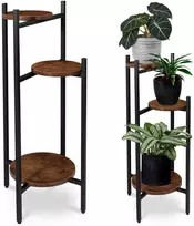 Metalinių gėlių stovas, palėpės stiliaus, TRETORRI RUSTIC, 3 aukštų, gėlėms, augalams, kambarinis, lauko