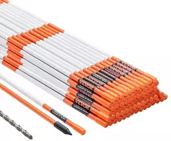 Sniego atstumimo kuoliukai su atšvaitu, 100 vnt, 121.5 cm ilgio, oranžiniai stiklo pluošto ženklai, kelio riboženkliai.