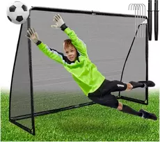 Futbolo vartai 180 x 120 cm, nešiojami, treniruočių, vaikams, plieniniai, juodi, futbolo varteliai, mini vartai