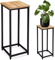 Gėlių stovas Arben Craft, 60 cm, juodas matinis rėmas, lentyna augalams, vazonų laikiklis, gėlių stovas loft stiliaus