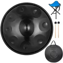 Rankinis būgnas D minor, 9 natų, 56cm, plieno, su minkštu dėklu, perkusinis instrumentas, liežuvinis būgnas, mušamasis