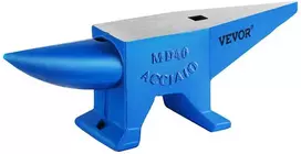 Plieninis priekalas su dviem ragais, 40 kg, kalviui, kalvio įrankis, tvirtas ketaus priekalas, stabilus darbastalio priekalas, kalvystės įrankis