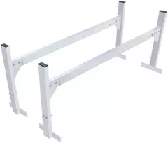 Stogo kopėčių laikiklis, 2 aliuminio strypai, reguliuojamas 1300-2060 mm, furgonui, kroviniams, priekabai, autobusiukui, mikroautobusui
