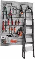 PVC sienų panelės 1230x1235 mm, pilkos, garažui, modulinės, 4 vnt. - plokštės, lentynos, sandėliavimui