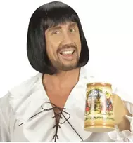 Widmann Viduramžių perukas juodas
