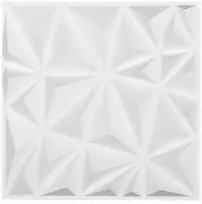 3D sienų plokštės, 33 vnt. pakuotėje, 300x300 mm PVC dekoratyvinės sienų plytelės, deimanto formos baltos tekstūruotos plokštės, 2.97 m² padengimas