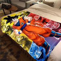 1PC Son Goku  Print Flannel Blanket, High quality All Seasons, Home Decor, Warmth and Comfort, Perfect for Christmas Gifts 80cm x 120cm