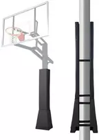 Krepšinio stulpo apsauga 163 cm, visoms oro sąlygoms atspari apsauga, 180x180 mm kvadratinio stulpo apsauga, juoda stulpo apsauga