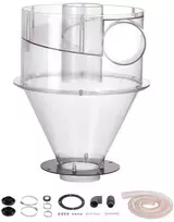 Cikloninis dulkių separatorius dulkių siurbliui, efektyvi filtracija, permatomas dizainas, 18,9-37,85L talpos separatorius, dulkių surinkėjas
