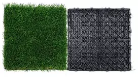 Dirbtinės žolės plytelės, sujungiama veja, savaime drenuojantis kilimėlis, 305x305mm sintetinės žolės plytelės, lauko sodo plytelės