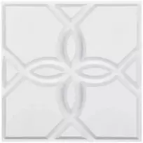3D sienų plokštės, 33 vnt. pakuotėje, 3D tekstūruotas gėlių dizainas, matinės baltos PVC dekoratyvinės sienų plokštės, 300x300x25.1 mm sienų danga