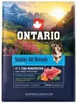 Ontario Senior All Breeds Monoprotein Tunas ir Saldžiosios bulvės 2,25 kg