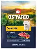 Ontario Senior Mini ėriena & Brown ryžiai 2,25kg