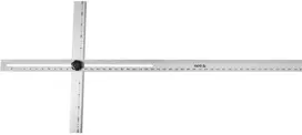 Reguliuojamas aliuminio kampas statyboms, 1270 mm x 560 mm, su metrinėmis ir colinėmis skalėmis, statybinis kampas, reguliuojamas kampas