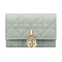 Dior Miss  Glycine Pendant Lambskin Wallet Women wallet Light-Gold Fresh-Green S0966ONMJ-M605 Box(Basic Set+Box)