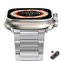 Ultra Titanium Bracelet for Apple Watch 49mm 46mm 45mm 44mm Luxury Metal Strap for IWatch Series 10 9 8 7 6 5 SE 42mm 41mm Band 38mm 40mm 41mm sidabras
