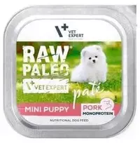 Vetexpert RAW PALEO Pâte Mini Puppy Pork – drėgnas ėdalas šunims – 150g