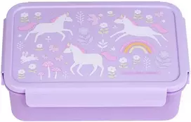 A Little Lovely Bento vaikiška priešpiečių dėžutė ‘Vienaragiai’