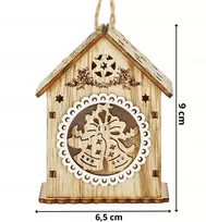 Medinė eglutės dekoracija Springos 6,5 x 9 cm