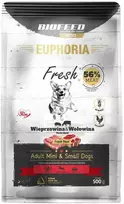 Šunų Maistas - BIOFEED Euphoria Fresh Suaugusiųjų Kiaulienos ir Jautienos XS/S 500g
