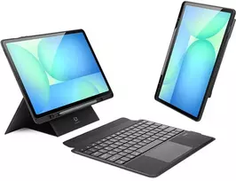 Dėklas su klaviatūra Dux Ducis (DK series) skirtas Samsung Tab S10 FE+ (Plus) – juodos spalvos