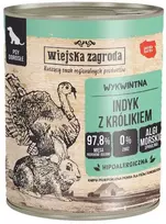 Šunų Maistas - WIEJSKA ZAGRODA Kalakutiena su Triušiu Be Glitimo Drėgnas 800g