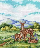 MP Studia Siuvinėjimo kryželiu rinkinys „Grakštus elnias“, 20×16 cm