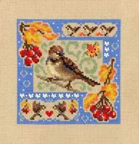 MP Studia Kryželių siuvinėjimo rinkinys „Mini sampler: Rudens kompozicija“, 13×13 cm