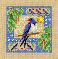MP Studia Siuvinėjimo kryželiu rinkinys „Mini pavyzdėlis: vasaros kompozicija“ 13×13 cm