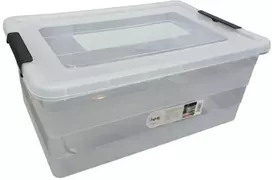 Plastikinė dėžė su dangčiu 40 L (59×39×25 cm)