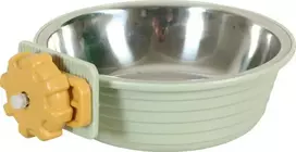 Zolux triušių ir jūrų kiaulyčių šėrykla tvirtinimui, plastikas/nerūdijantis plienas COSY 350ml, žalia