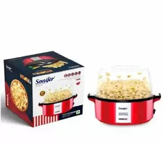 Popkornų aparatas Sonifer SF-4015 – skaidrus dangtis ir non-stick paviršius
