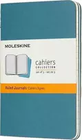 Moleskine 3 Cahier Journals užrašų knygelių rinkinys, paprastos mėlynos spalvos