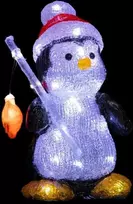 Fééric Lights and Christmas Outdoor Lauko šviesos dekoras, akrilo pingvinas, 30 LED