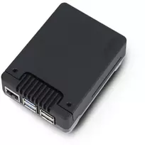 Argon40 Argon NEO 5 M.2 NVMe PCIe dėklas, skirtas Raspberry Pi 5 - su ventiliatoriumi ir radiatoriumi - aliuminis - juodas