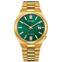 Mechanical Watch with Date Display CITIZEN COLLECTION TSUYOSA 40mm Metal Automatic Green Second Gold [CITIZEN] Men's - NJ0152-51X - Band, See-Through