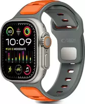 Tech-Protect IconBir Line apyrankė skirta Apple Watch 44 / 45 / 46 / 49 mm – pilkos spalvos-oranžinės spalvos