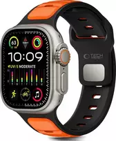 Tech-Protect IconBir Line apyrankė skirta Apple Watch 44 / 45 / 46 / 49 mm – juodos spalvos ir oranžinės spalvos
