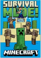 Kids Euroswan - Akcesoria licencyjne KIDS Dienoraštis A5 su skaitmeniniu laikrodžiu, LED laikrodis Minecraft / Min4331