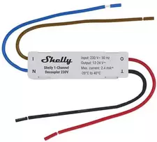 Shelly 1 kanalo keitiklis (decoupler) 230VAC i DC trigeri