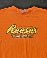 Reese's Peanut Butter Cup 100% Cotton T-shirt Mens Tees Top, Orange, Size: Large M