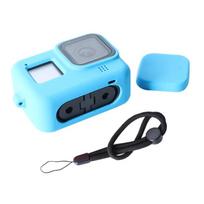 Protective Silicone Case for GoPro Hero 8 Black Tempered Glass Screen Protector Film Lens Cap Cover for Go Pro 8 Accessory