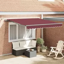 Automatinė ištraukiama markizė su LED, bordo spalvos, 300x250cm