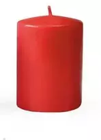 Mondex CLASSIC CANDLES vidutinio dydžio cilindro formos žvakė 7x7x14 cm raudona